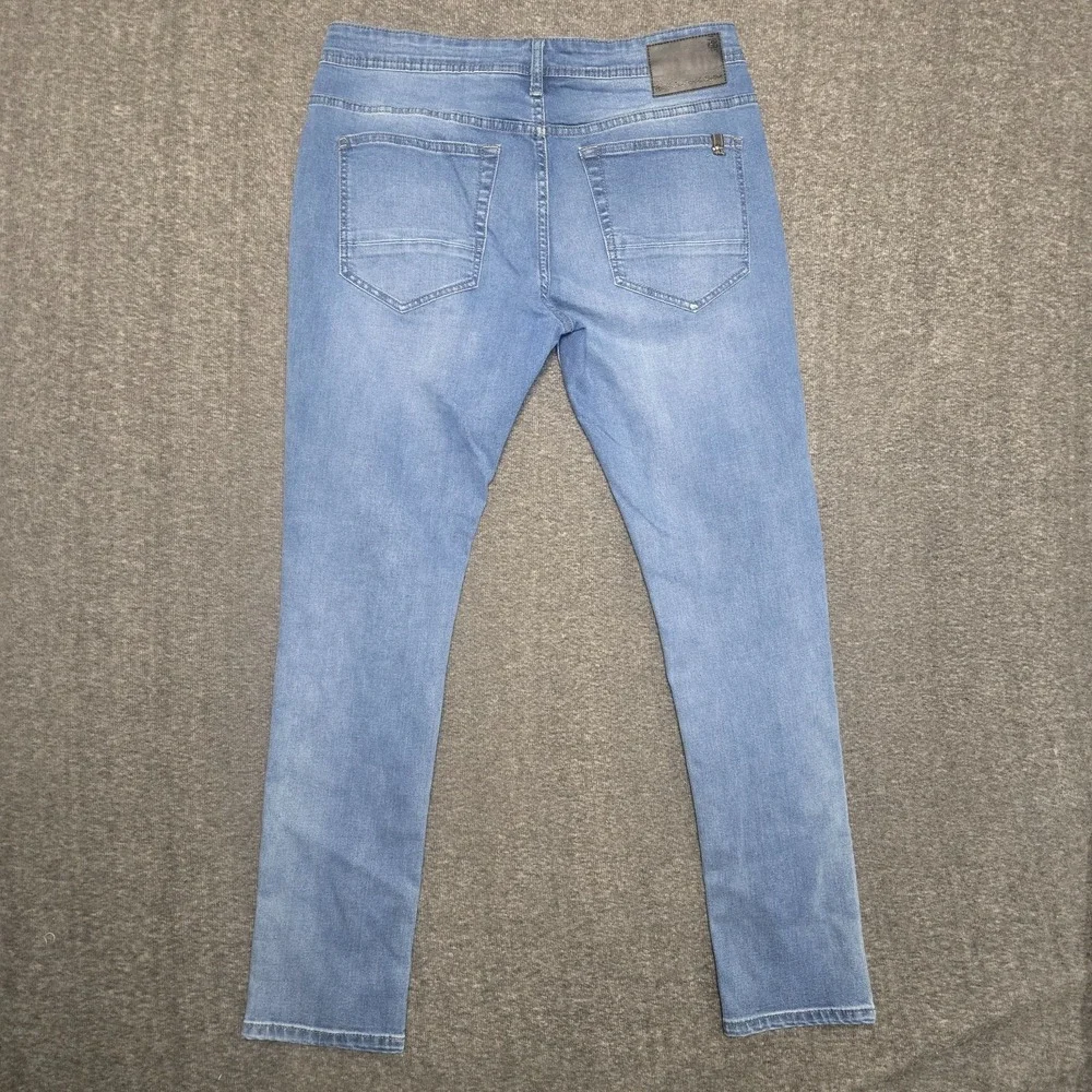 Buffalo David Bitton Max-X Jeans Mens 33x30 (W32) Skinny StretchLight Wash Denim